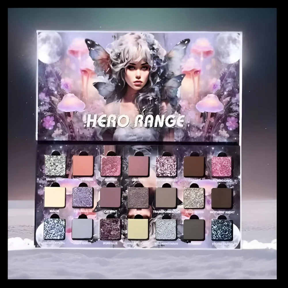 🆕️HERO RANGE 21 COLOR ANIME FLOWER FAIRY ETHEREAL EYESHADOW PALETTE 🧚‍♀️🍄🧚‍♀